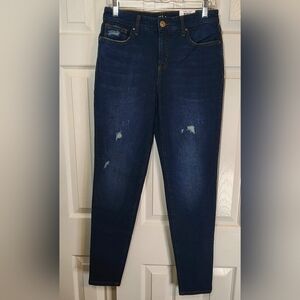 Style & Co Womens 6 Long Big City Wash Rinse Mid Rise Curvy Fit Skinny Jeans NWT